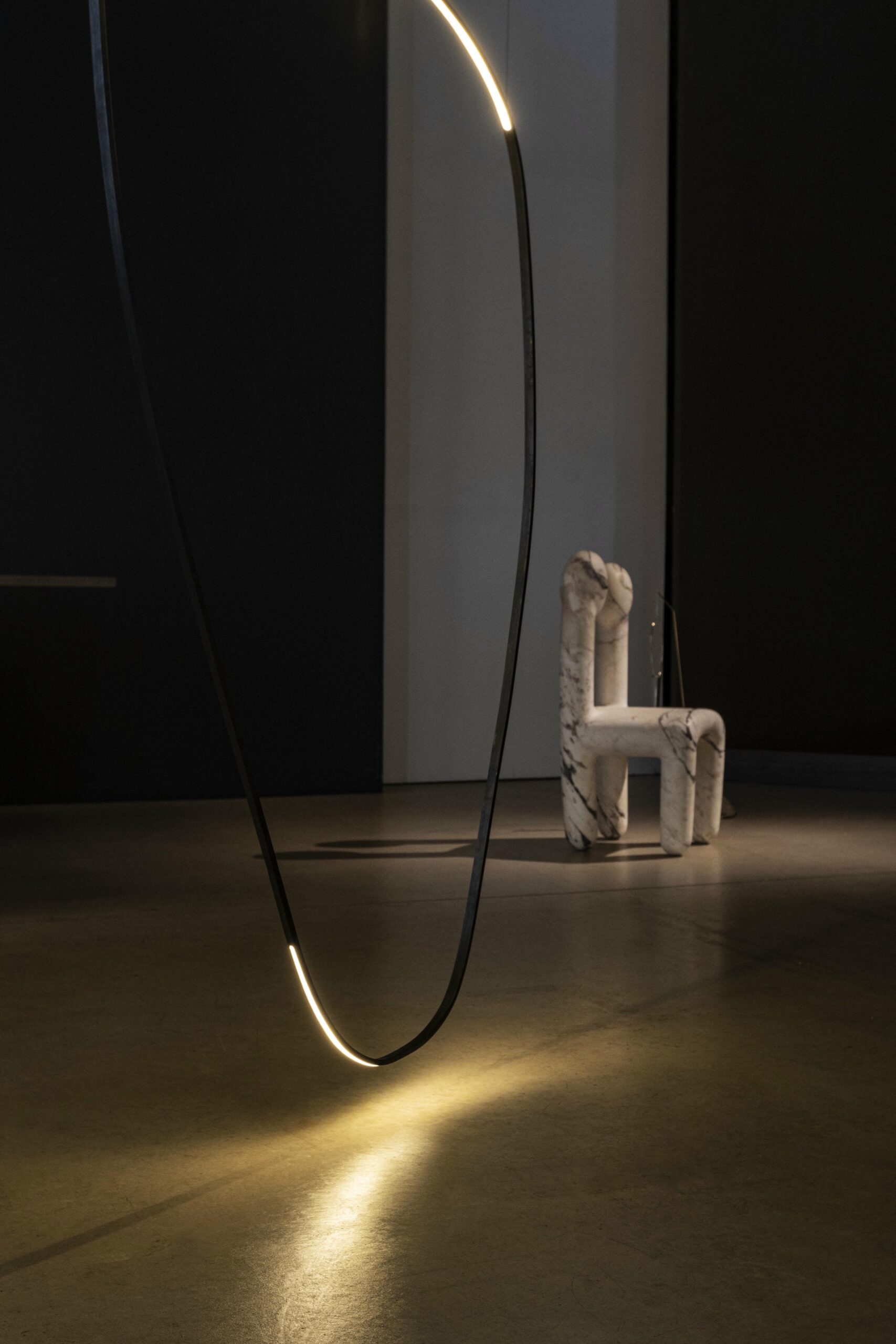 Unique Minimalist Contemporary Sculptural Brass Pendant Light by Morghen Studio 13