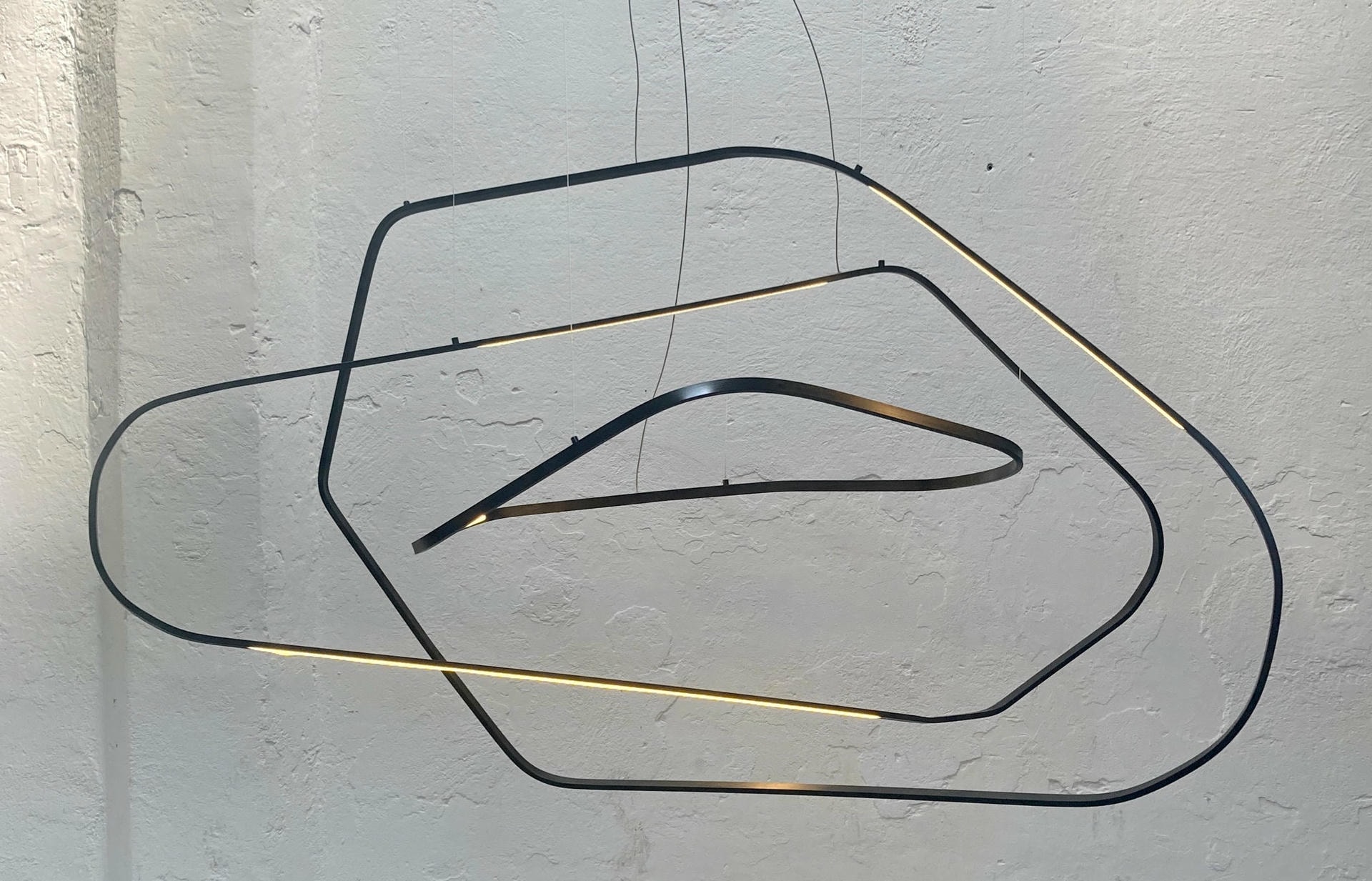Unique Minimalist Contemporary Sculptural Brass Pendant Light by Morghen Studio 16