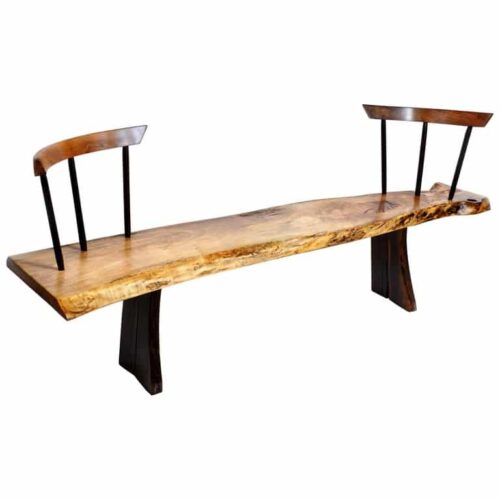 Unique Signed Bog Oak Bench by Jorg Pietschmann 0