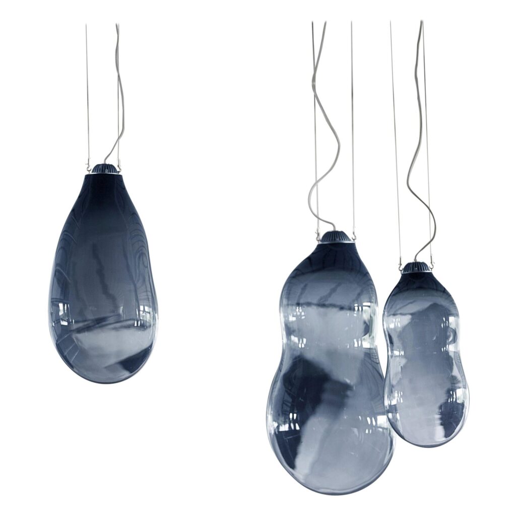 3 Colored Bubble Pendants Ensemble Signed Alex de Witte 1