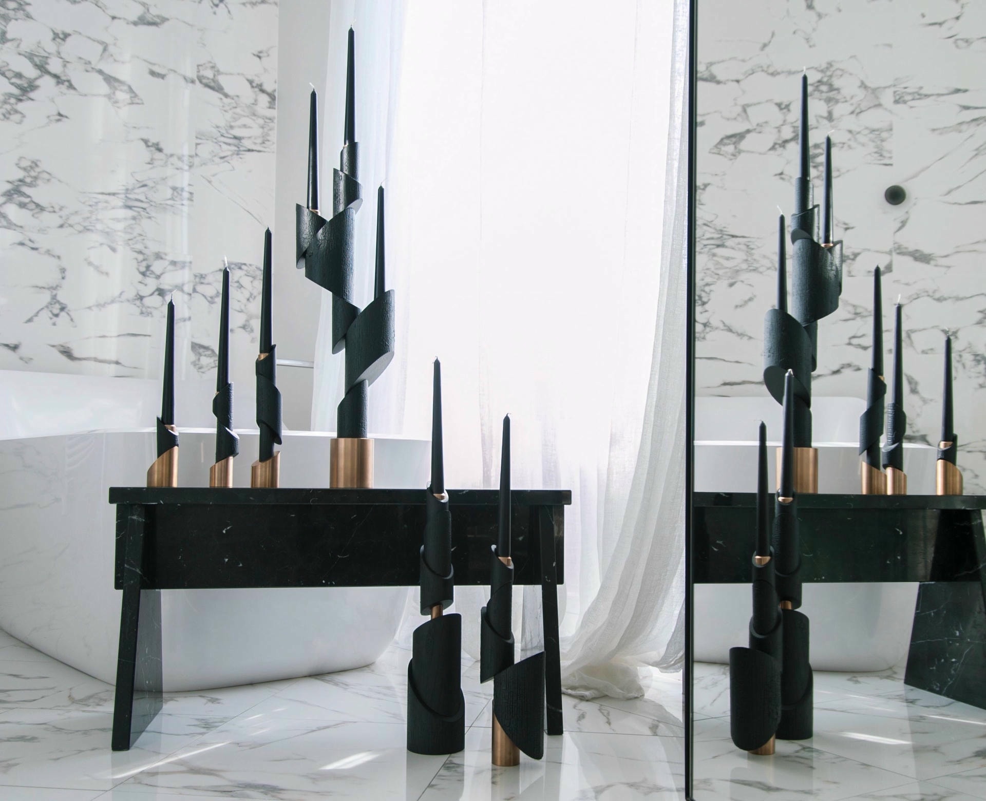Ashes to Ashes B6 Bronze Chandelier Signed by William Guillon 9