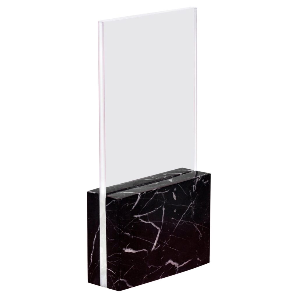 Black Horizon Glass and Marble Table Lamp by Carlos Aucejo