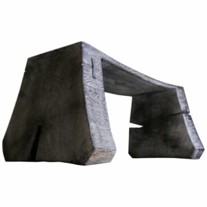 Burnished and Limed Oak Bench by Fritz Baumann