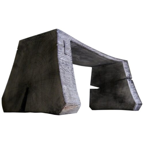 Burnished and Limed Oak Bench by Fritz Baumann 0