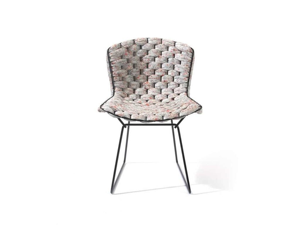 Original Bertoia Side Chair Revisited by Clement Brazille 1