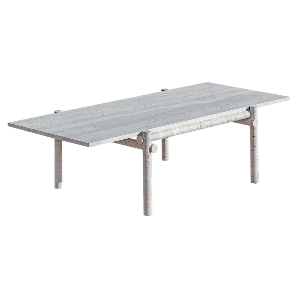 Original Ocean Travertine Coffee Table by Clément Brazille 1