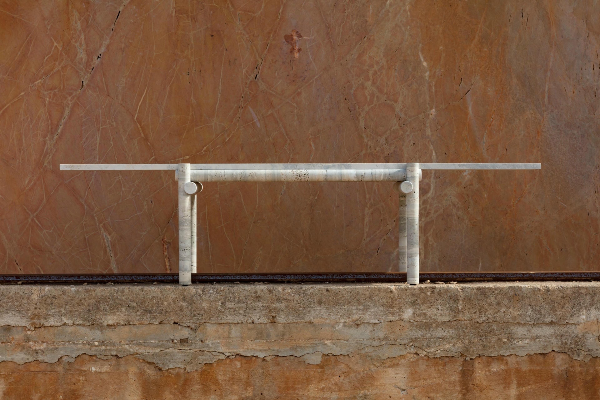 Original Ocean Travertine Coffee Table by Clรฉment Brazille 4