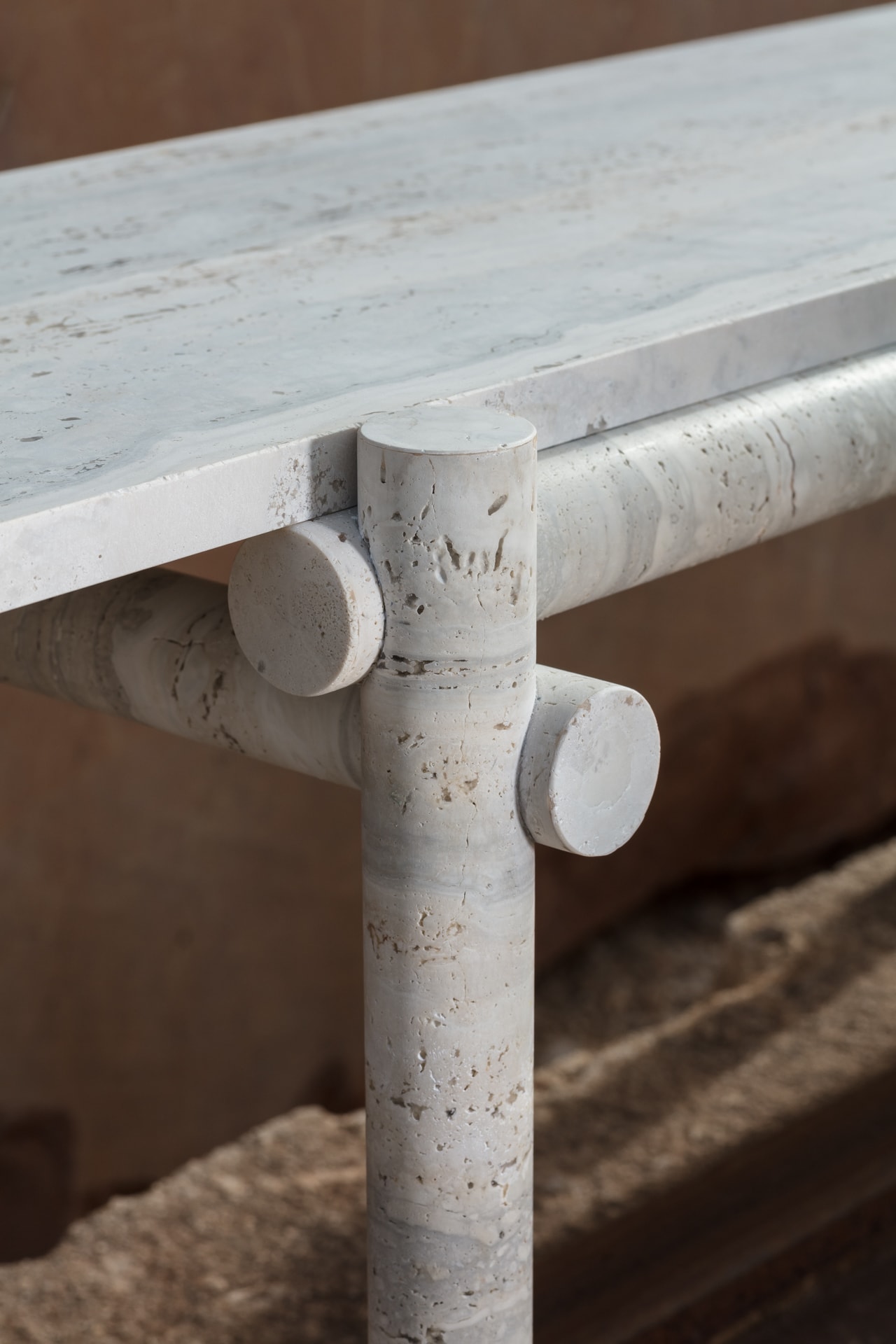 Original Ocean Travertine Coffee Table by Clรฉment Brazille 6