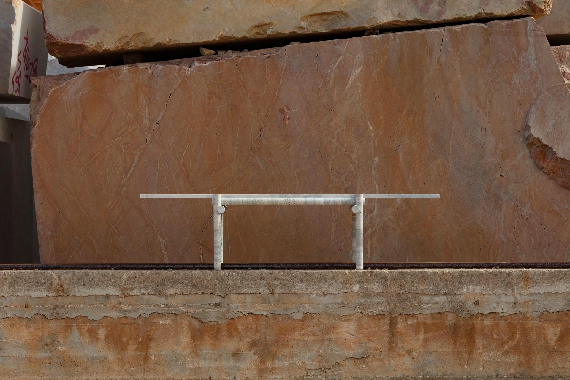Original Ocean Travertine Coffee Table by Clรฉment Brazille 7
