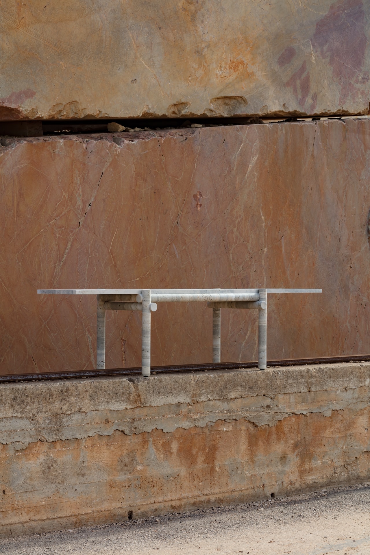 Original Ocean Travertine Coffee Table by Clรฉment Brazille 8
