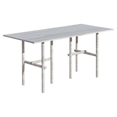Original Ocean Travertine Desk by Clement Brazille 0