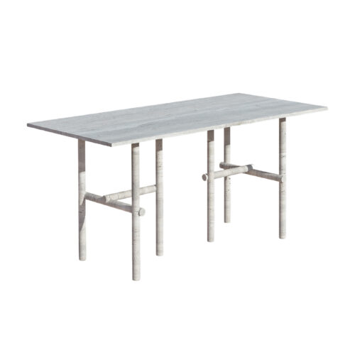 Original Ocean Travertine Desk by Clement Brazille 1
