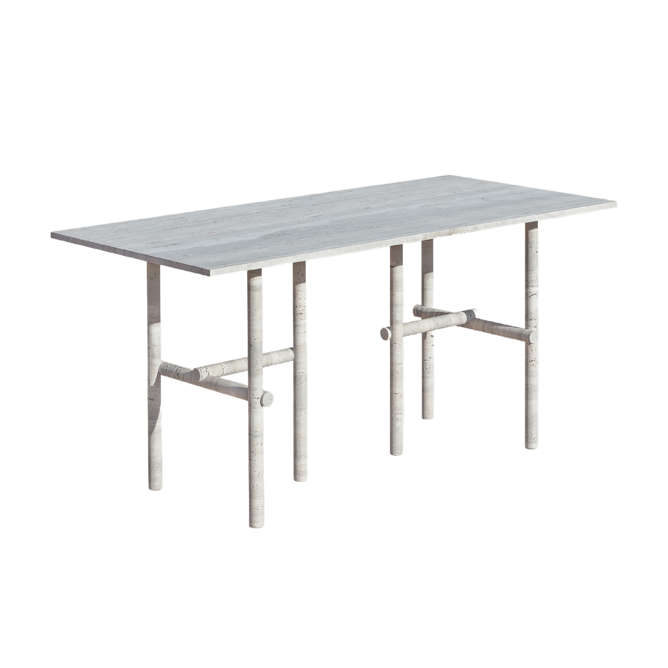 Original Ocean Travertine Desk by Clement Brazille 1