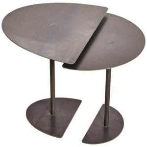 Pair of Demi-Lunes Side Tables Signed by Pia Chevalier