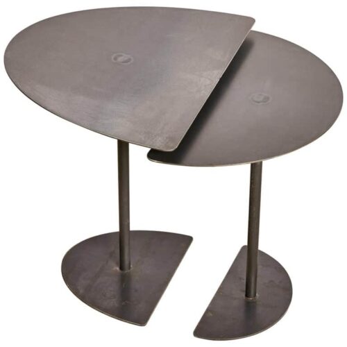 Pair of Demi Lunes Side Tables Signed by Pia Chevalier 0