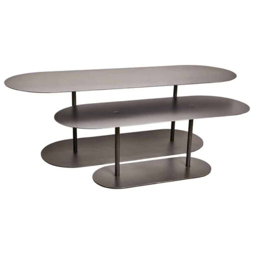 Pair of Ellipses Tables Signed by Pia Chevalier 0