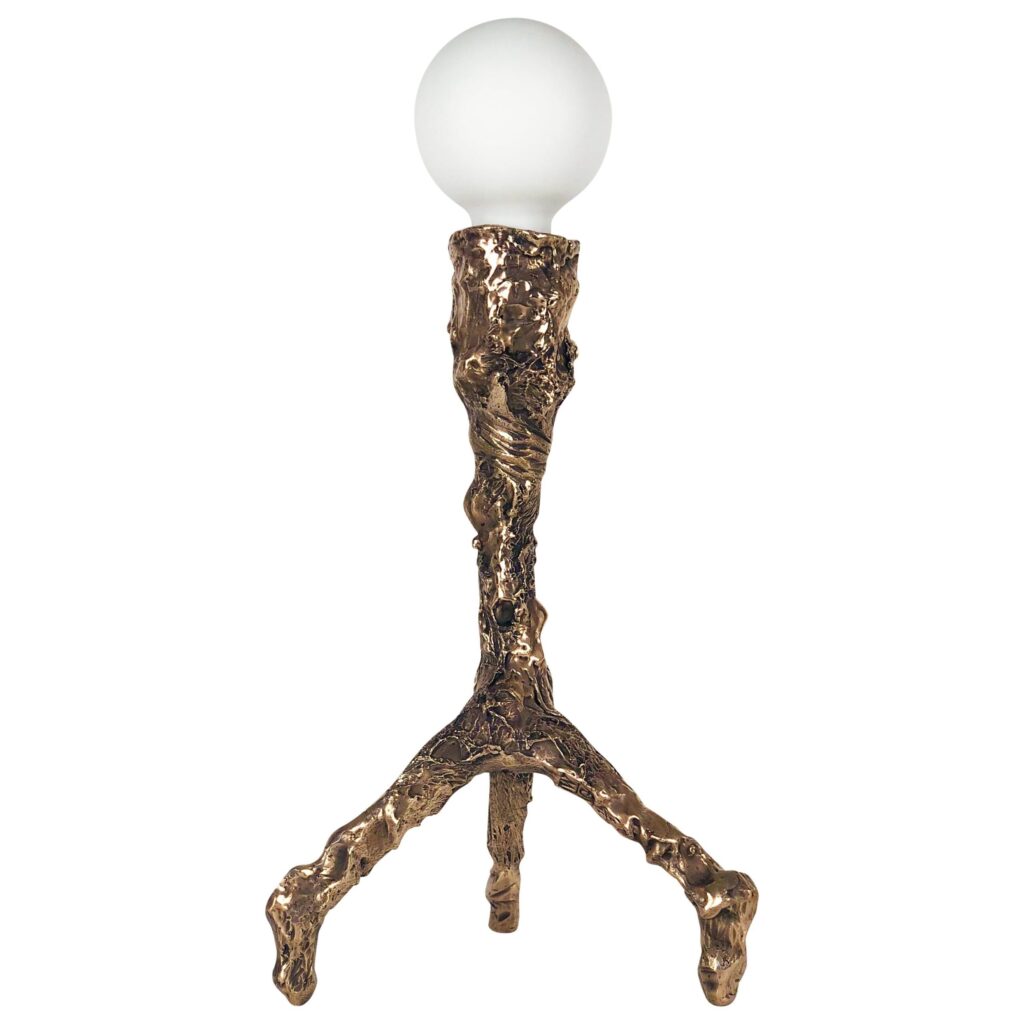 Sweet Thing III Unique Bronze Sculptural Lamp Signed by William Guillon 1