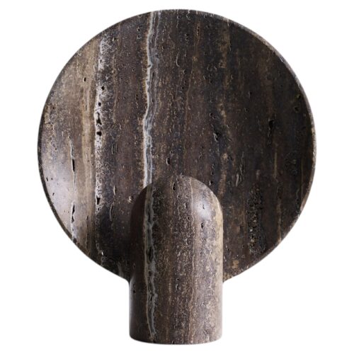 Contemporary Black Travertine Surface Sconce by Henry Wilson 1