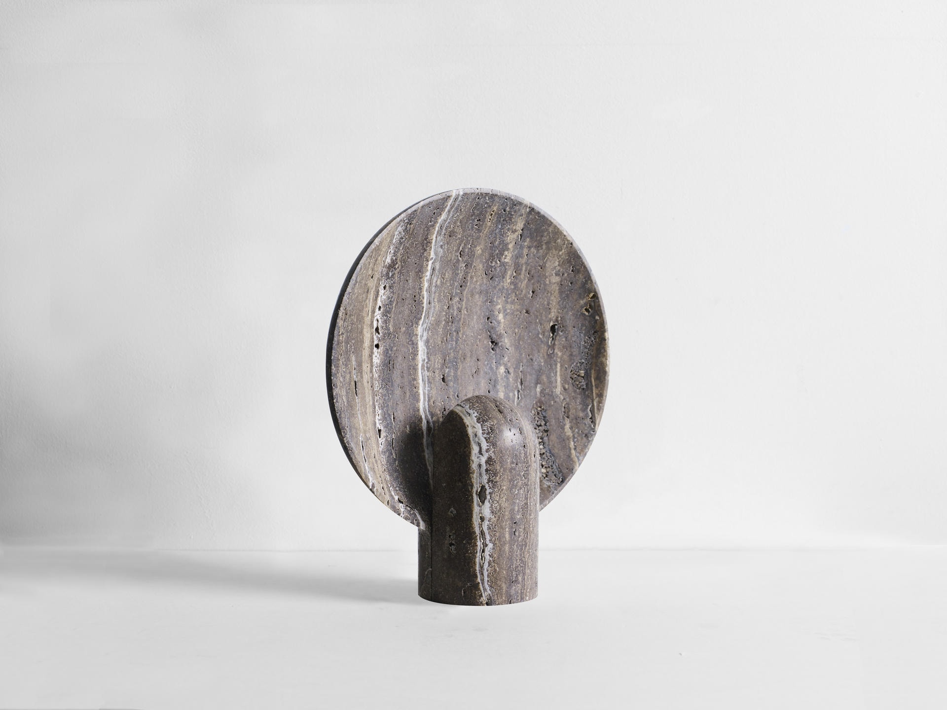 Contemporary Black Travertine Surface Sconce by Henry Wilson 5