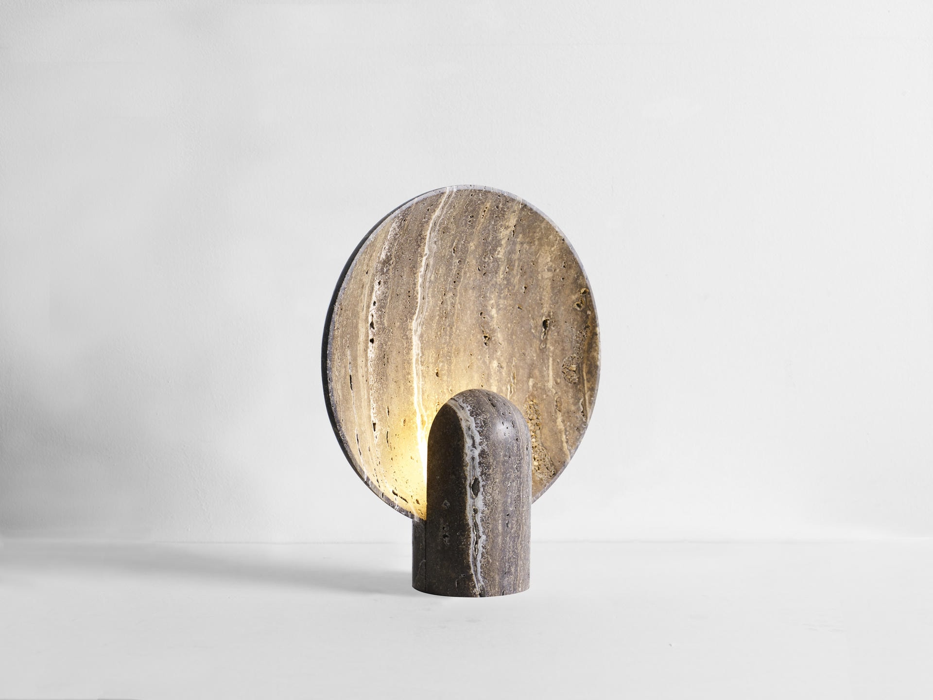 Contemporary Black Travertine Surface Sconce by Henry Wilson 6
