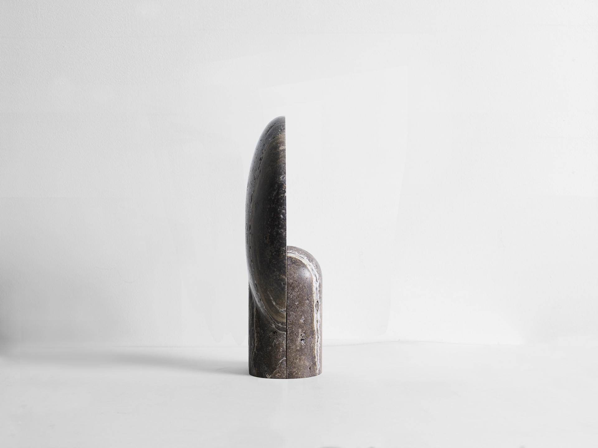 Contemporary Black Travertine Surface Sconce by Henry Wilson 7