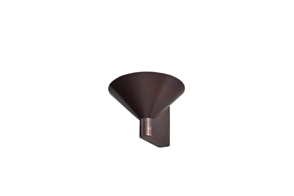 Contemporary Blackened Bronze Conical Wall Light by Henry Wilson 1