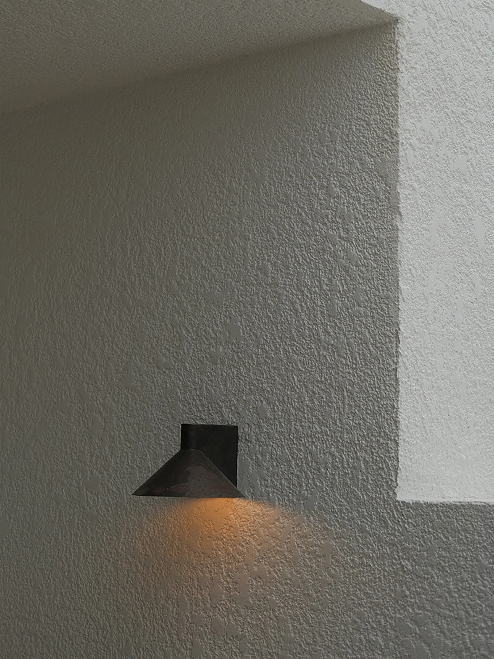 Contemporary Blackened Bronze Conical Wall Light by Henry Wilson 3