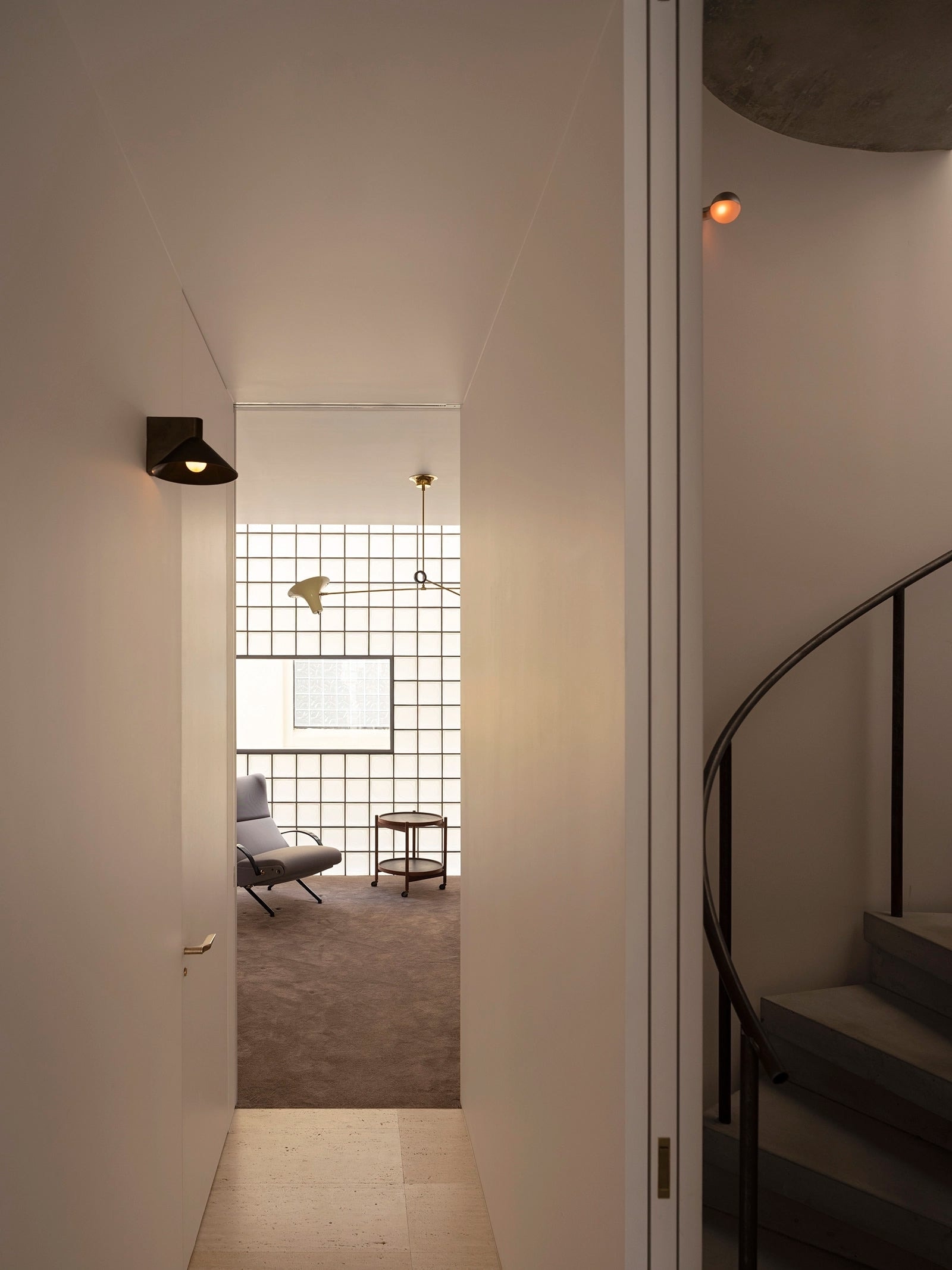 Contemporary Blackened Bronze Conical Wall Light by Henry Wilson 6