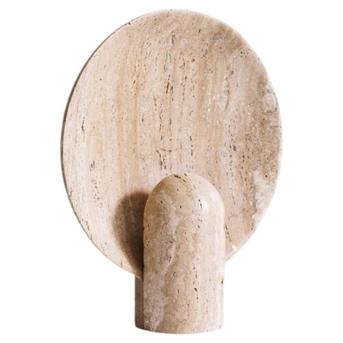 Contemporary Light Beige Travertine Surface Sconce by Henry Wilson 1