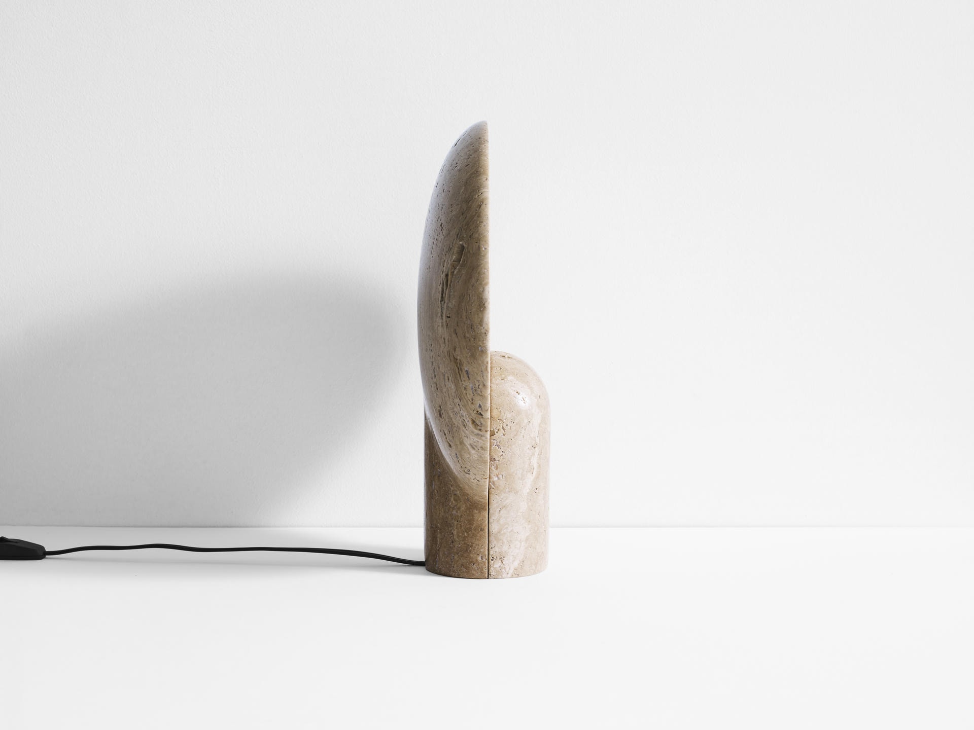 Contemporary Light Beige Travertine Surface Sconce by Henry Wilson 6
