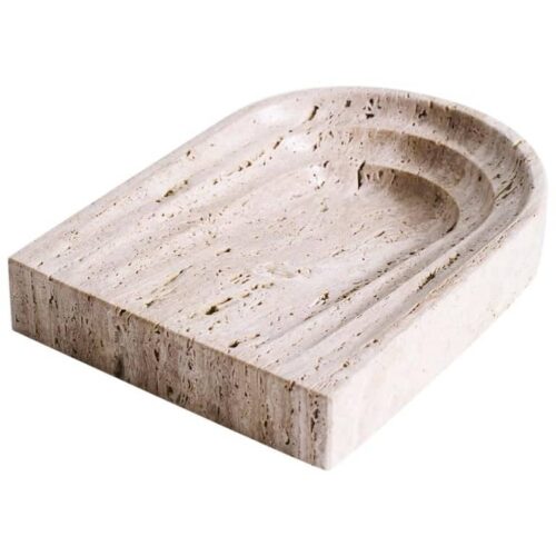 Travertine Thoronet Stone Dish by Henry Wilson 0