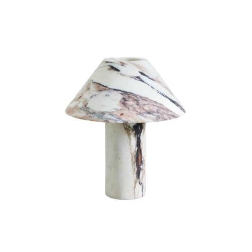 Contemporary Large Calacatta Viola Pillar Lamp by Henry Wilson 1