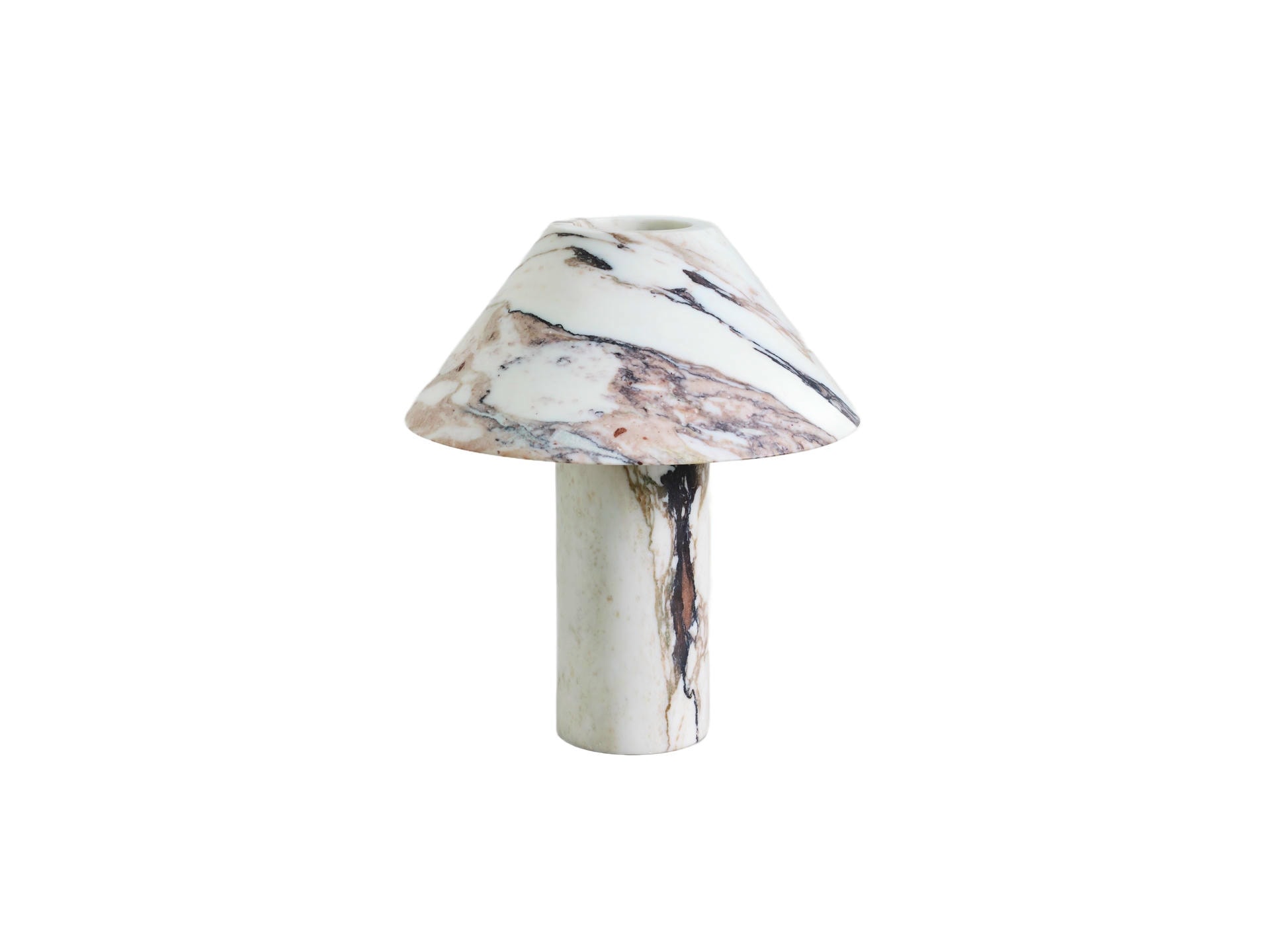Contemporary Large Calacatta Viola Pillar Lamp by Henry Wilson 1