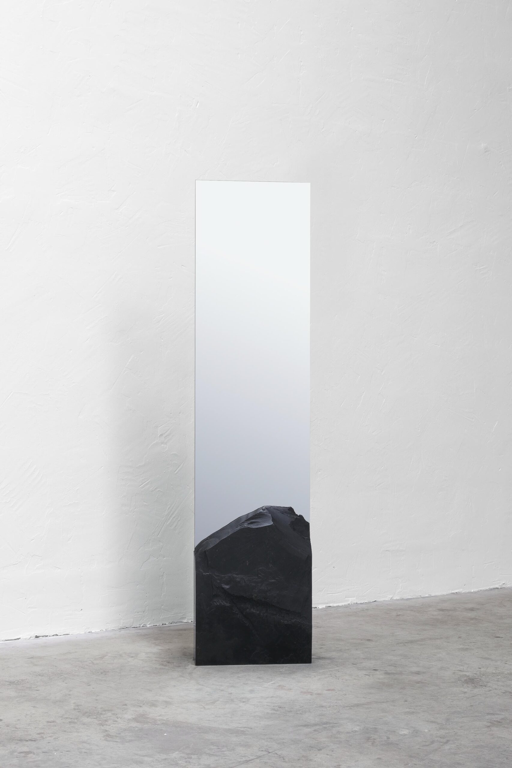 Farouche,Unique Slate Sculpted Mirror by Frederic Saulou 10
