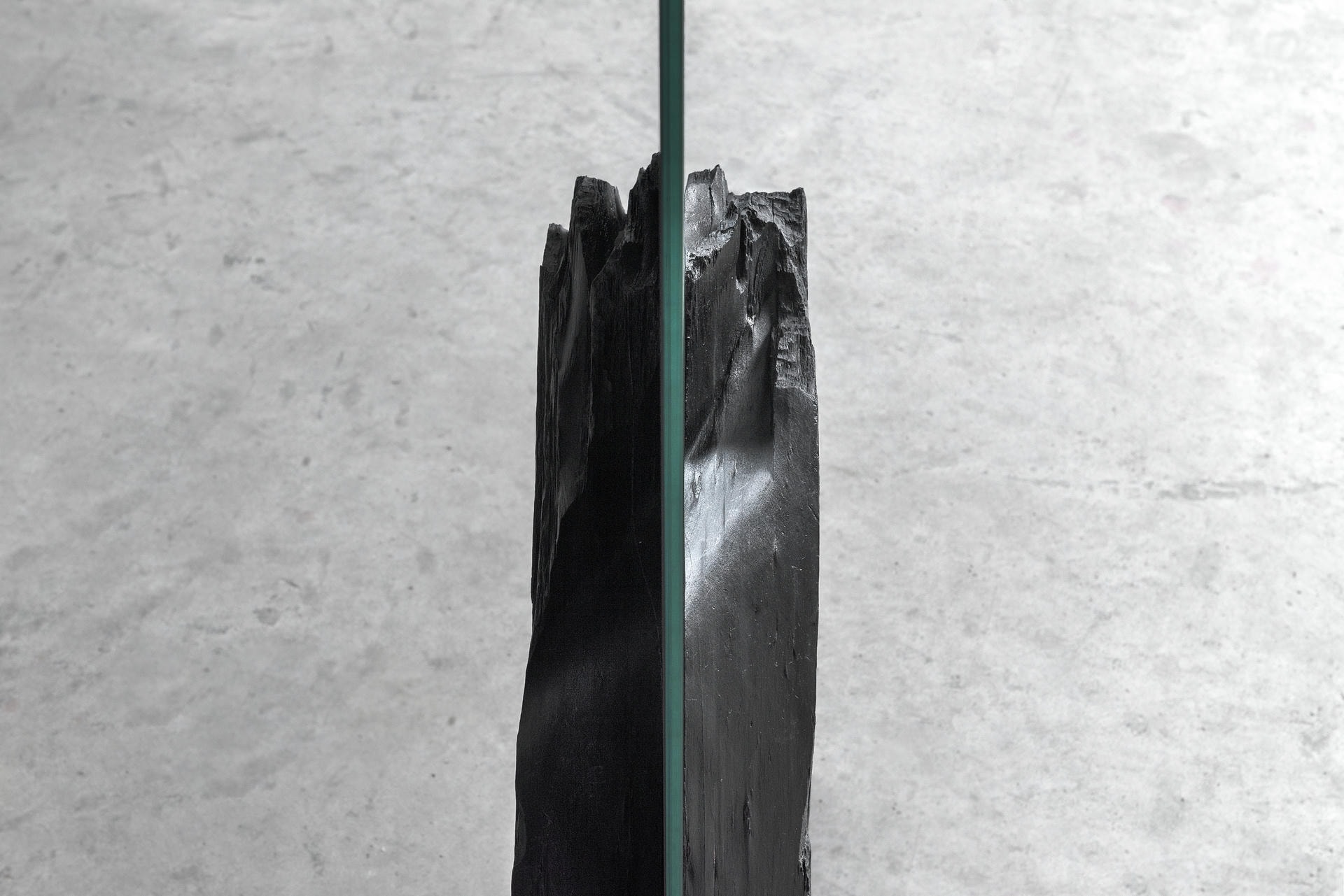 Farouche,Unique Slate Sculpted Mirror by Frederic Saulou 6