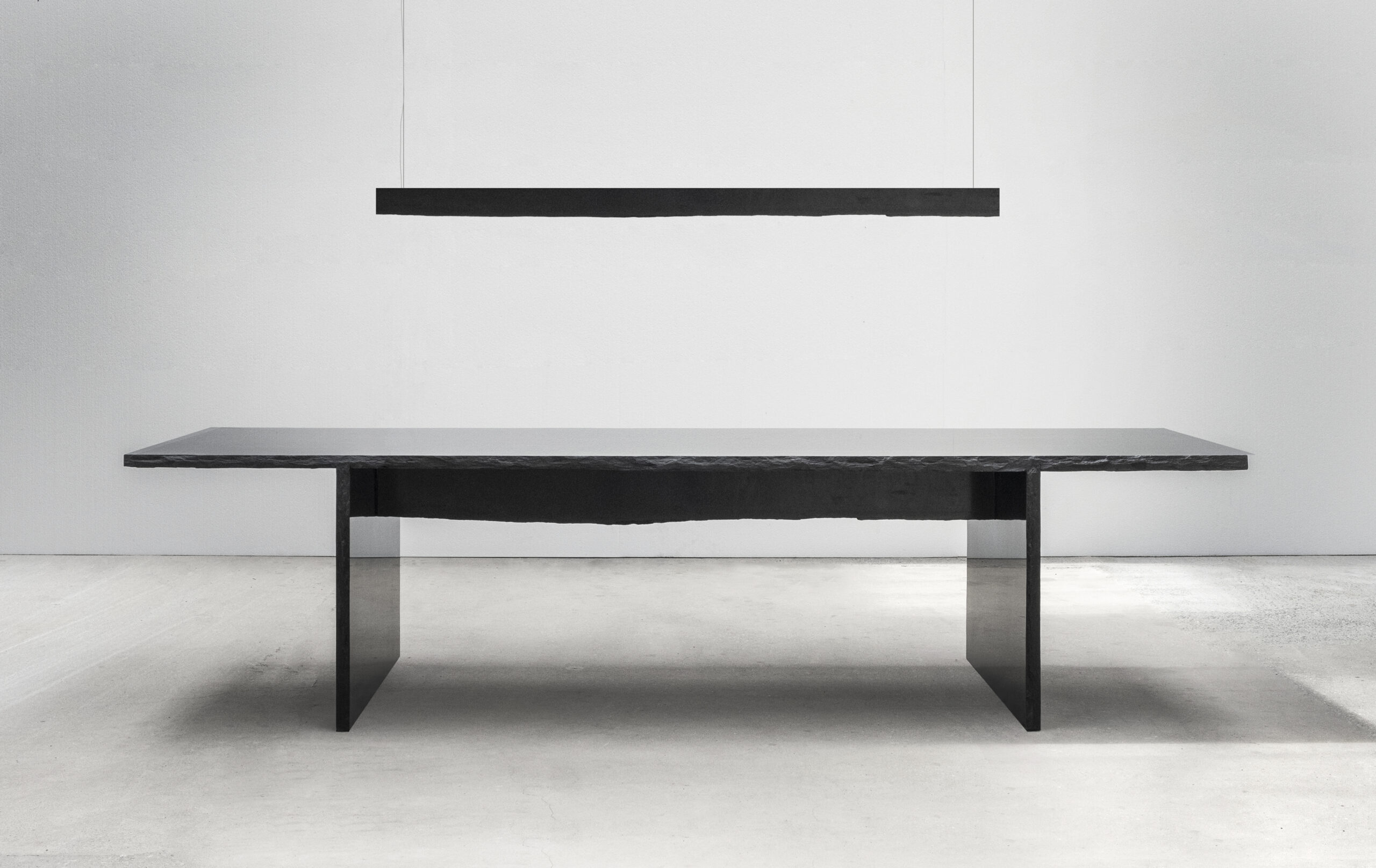 Frustre II Black Slate Sculpted Low Table by Frederic Saulou 5