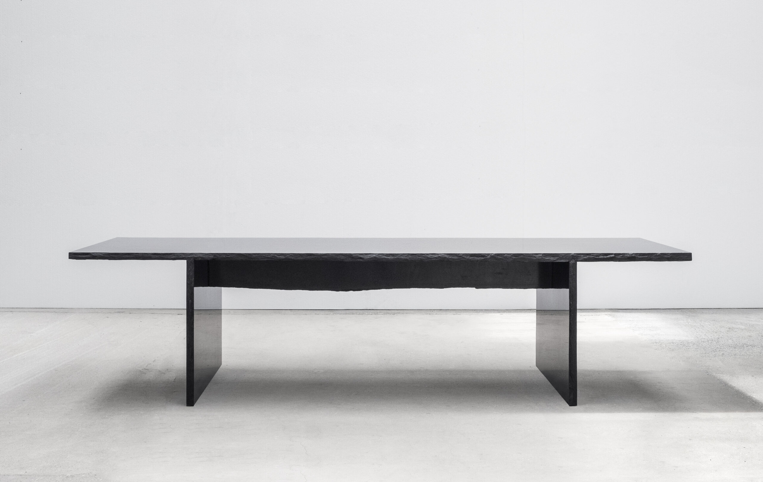 Frustre II Black Slate Sculpted Low Table by Frederic Saulou 6