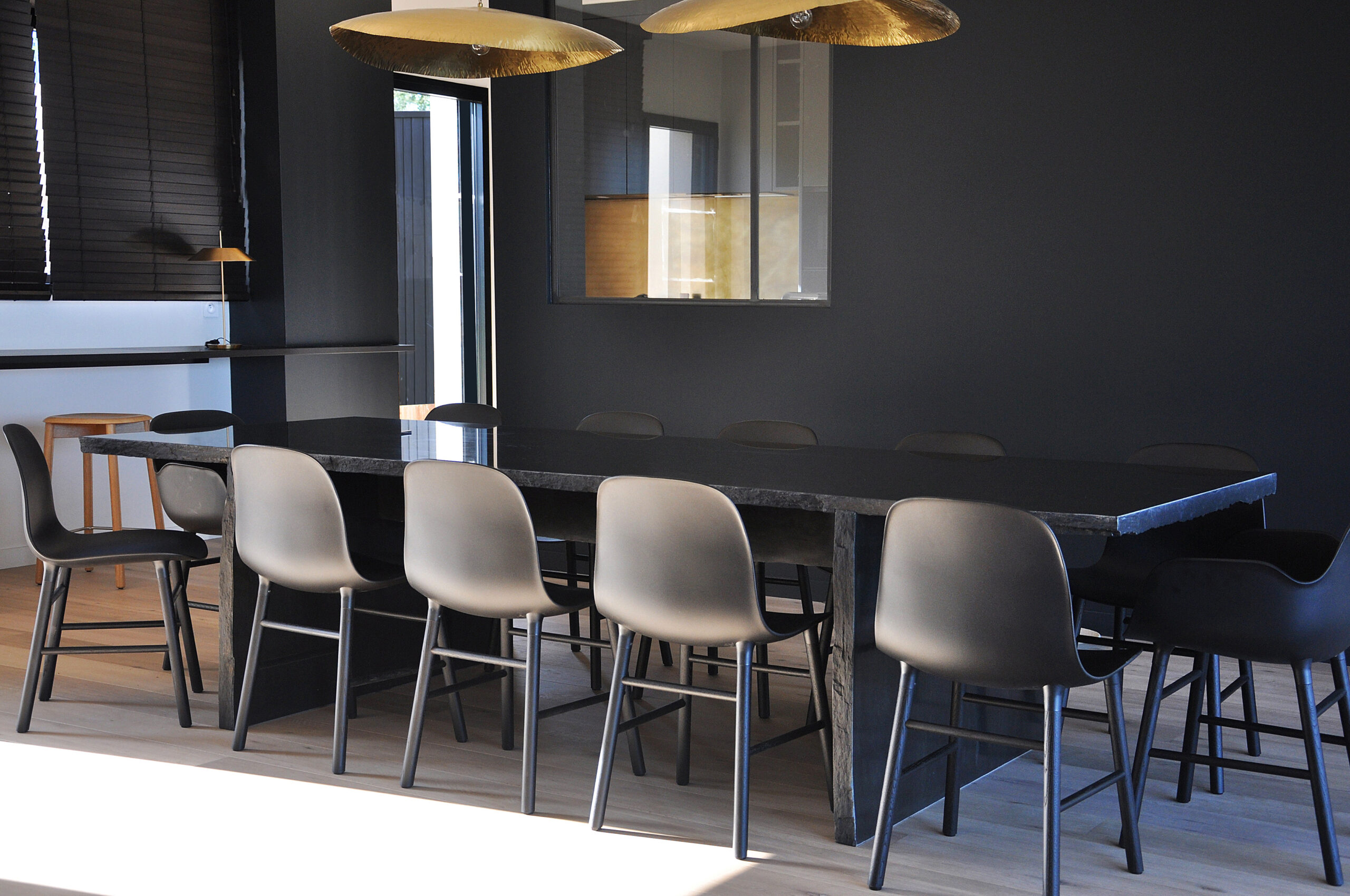 Frustre II Black Slate Sculpted Low Table by Frederic Saulou 9