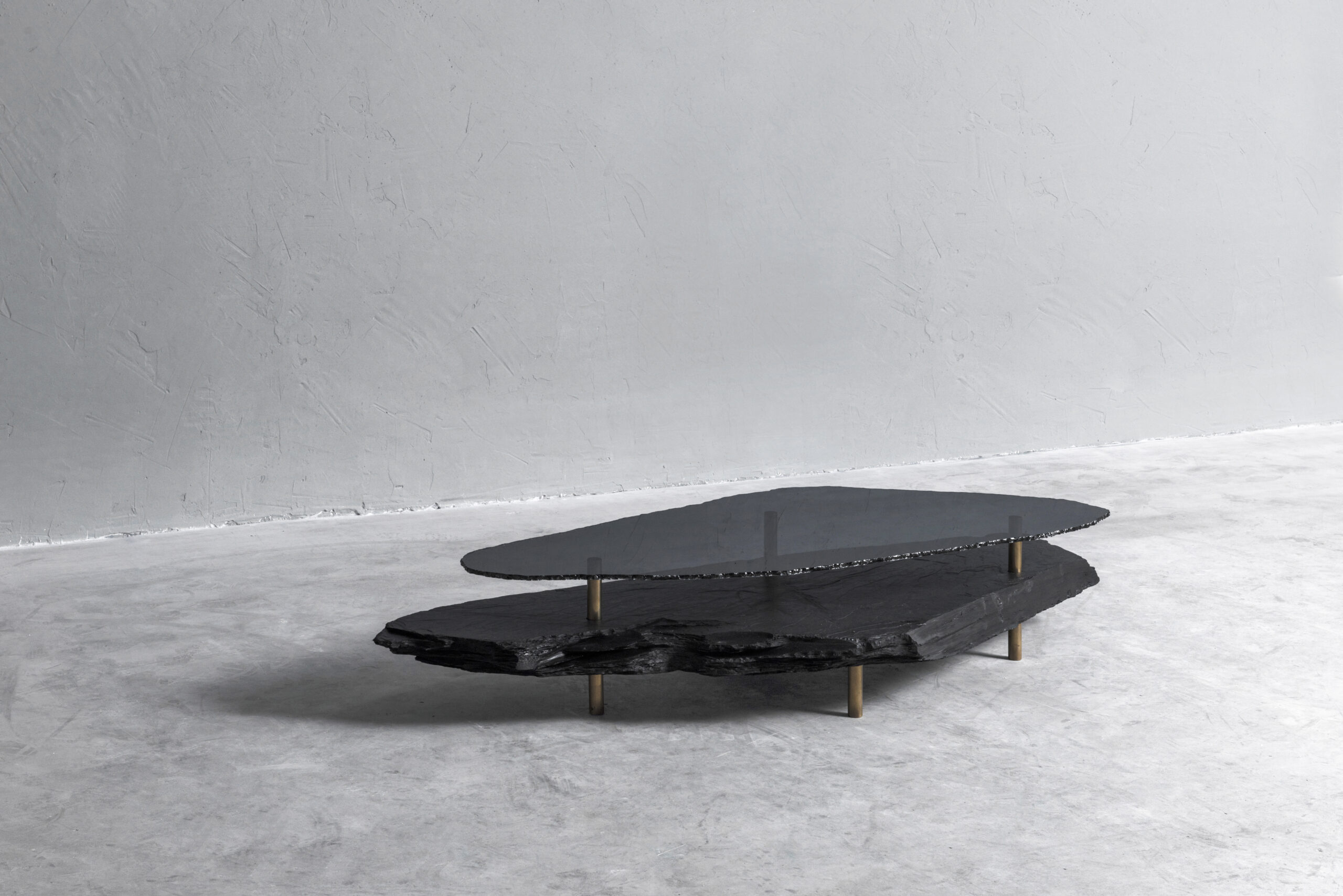 Hardie Unique Slate Sculpted Coffee Table by Frederic Saulou 5