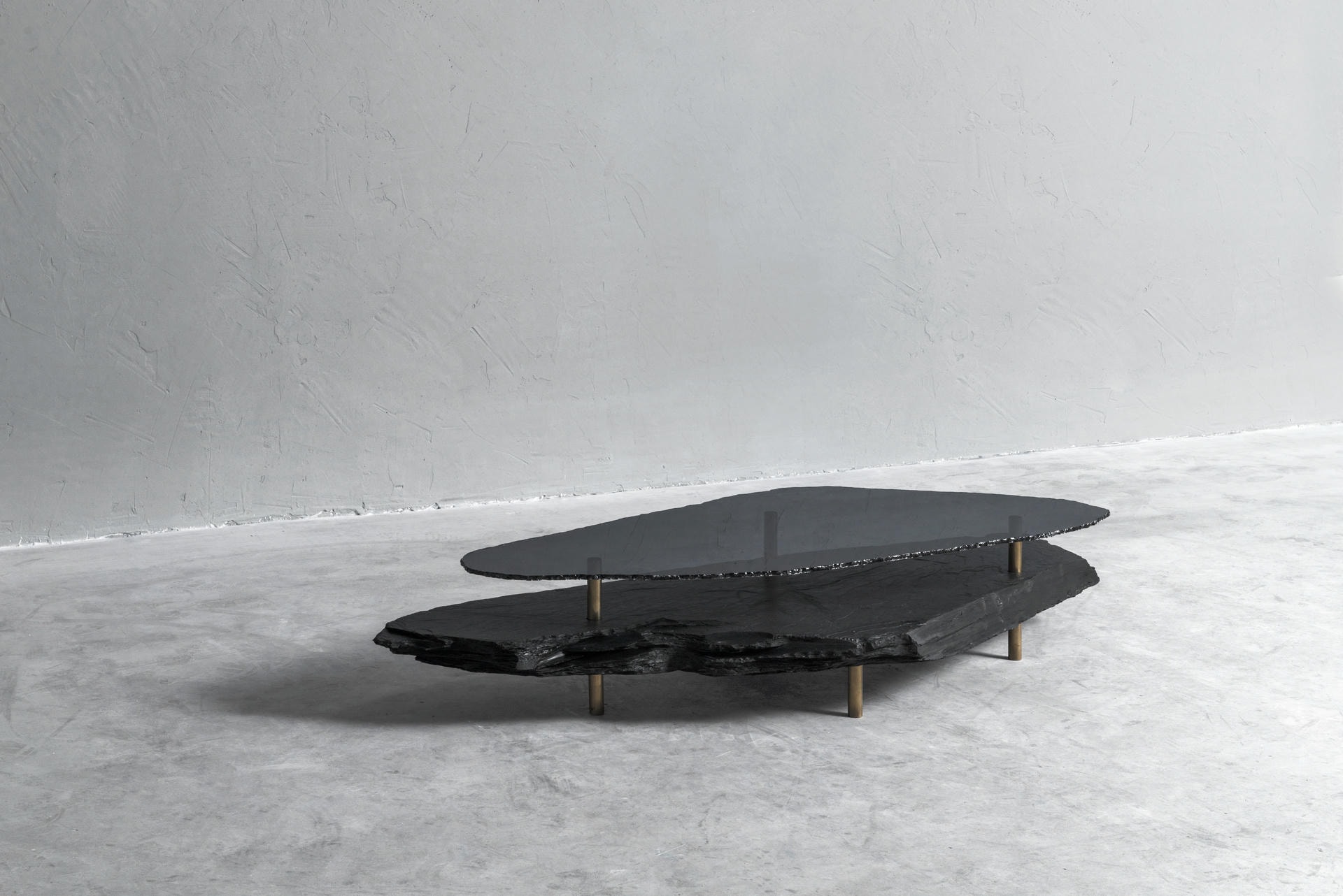 Hardie Unique Slate Sculpted Coffee Table by Frederic Saulou 5