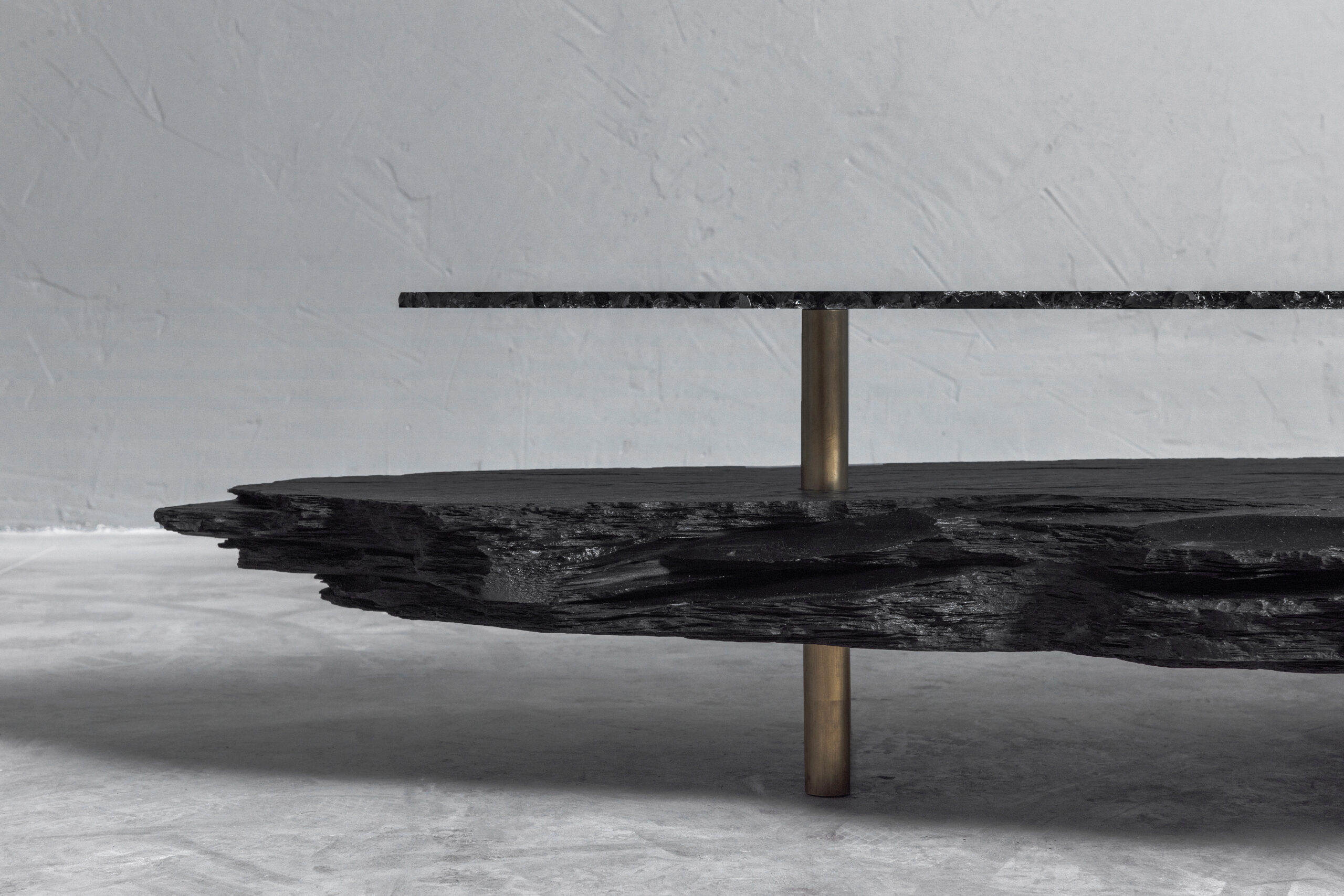 Hardie Unique Slate Sculpted Coffee Table by Frederic Saulou 7