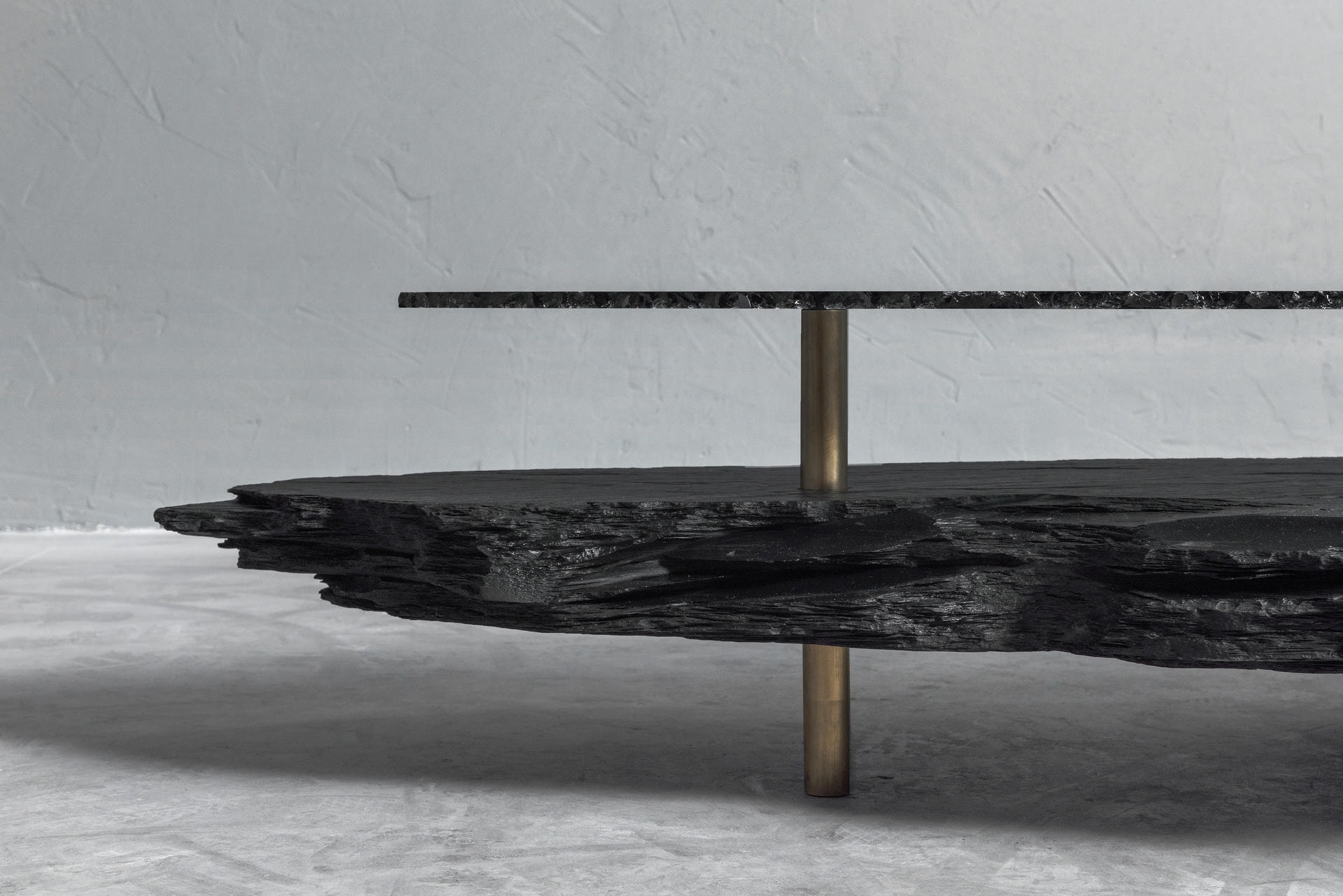 Hardie Unique Slate Sculpted Coffee Table by Frederic Saulou 7