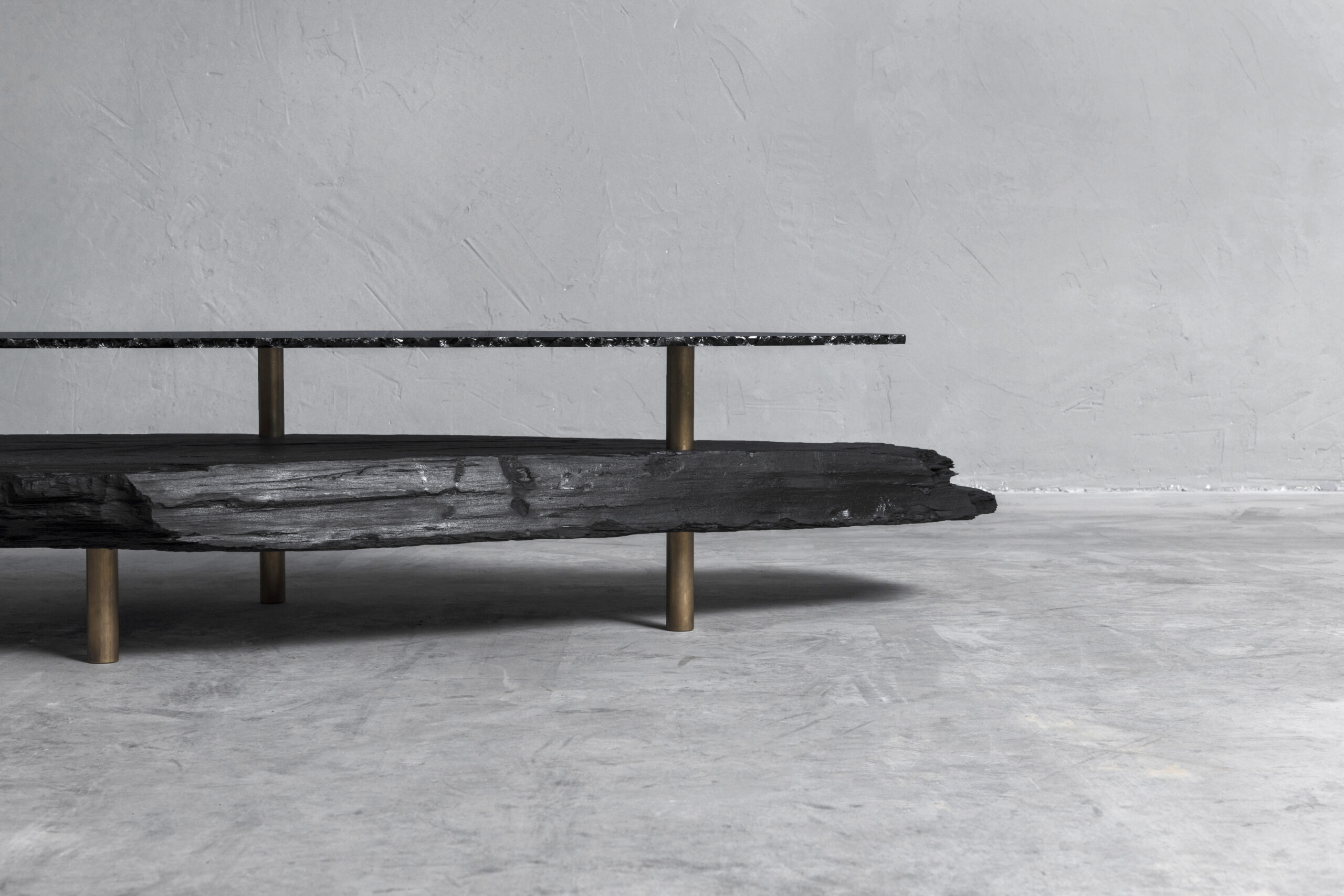 Hardie Unique Slate Sculpted Coffee Table by Frederic Saulou 8