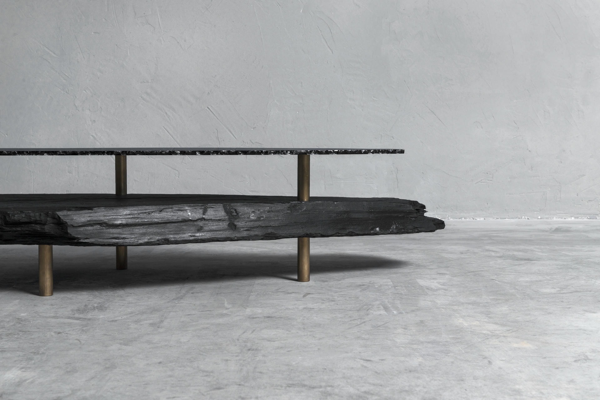 Hardie Unique Slate Sculpted Coffee Table by Frederic Saulou 8