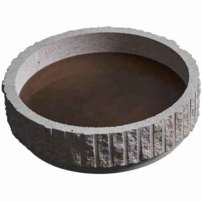 Lunaire Limestone and Brass Sculpted Center Piece by Frederic Saulou