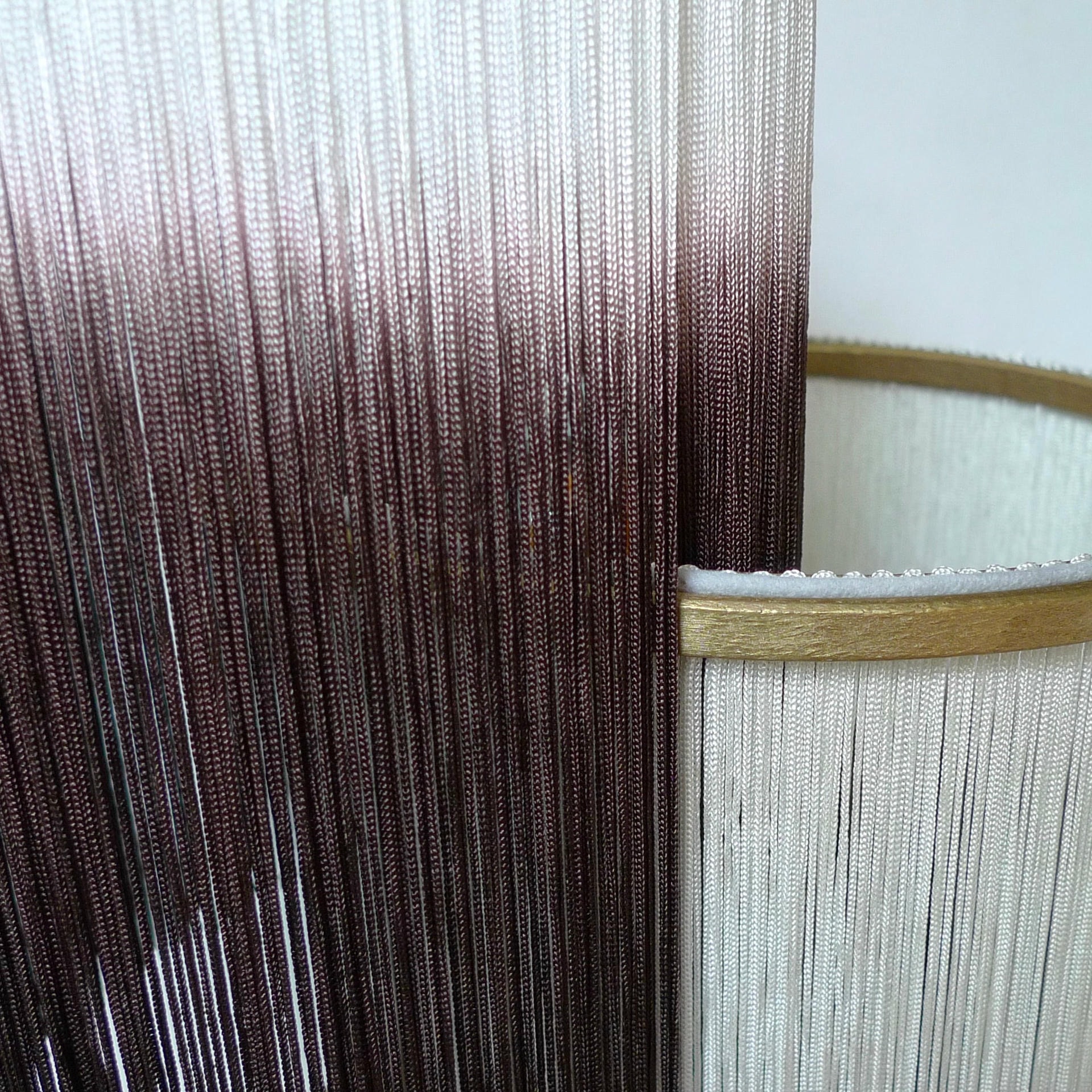 No 23 Brown Charme Fringes Dip Dyed Contemporary Sconce Lamp by Sander Bottinga 3