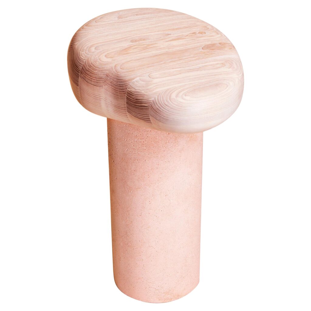 Unique Hoodoo Side Table Pedestal Albane Salmon 1