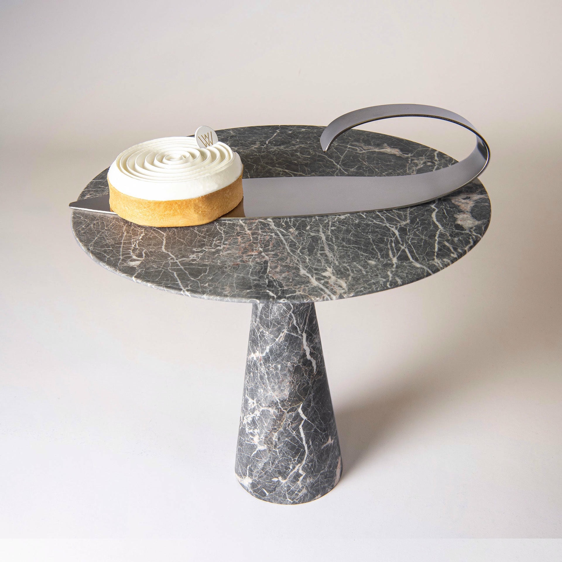 Bianco Statuarietto Refined Contemporary Marble Serving Plate 3215 19