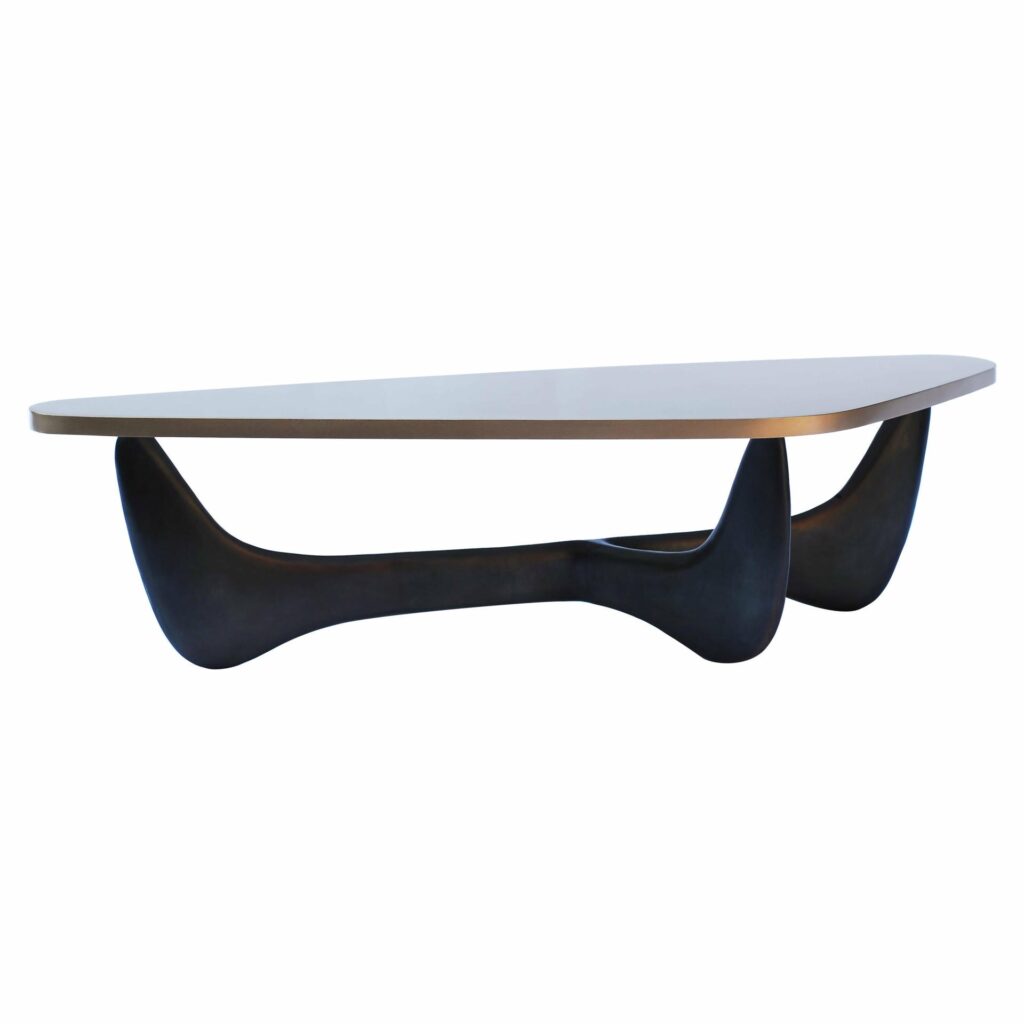 Sandy Brass Coffee Table Signed by Stefan Leo 1