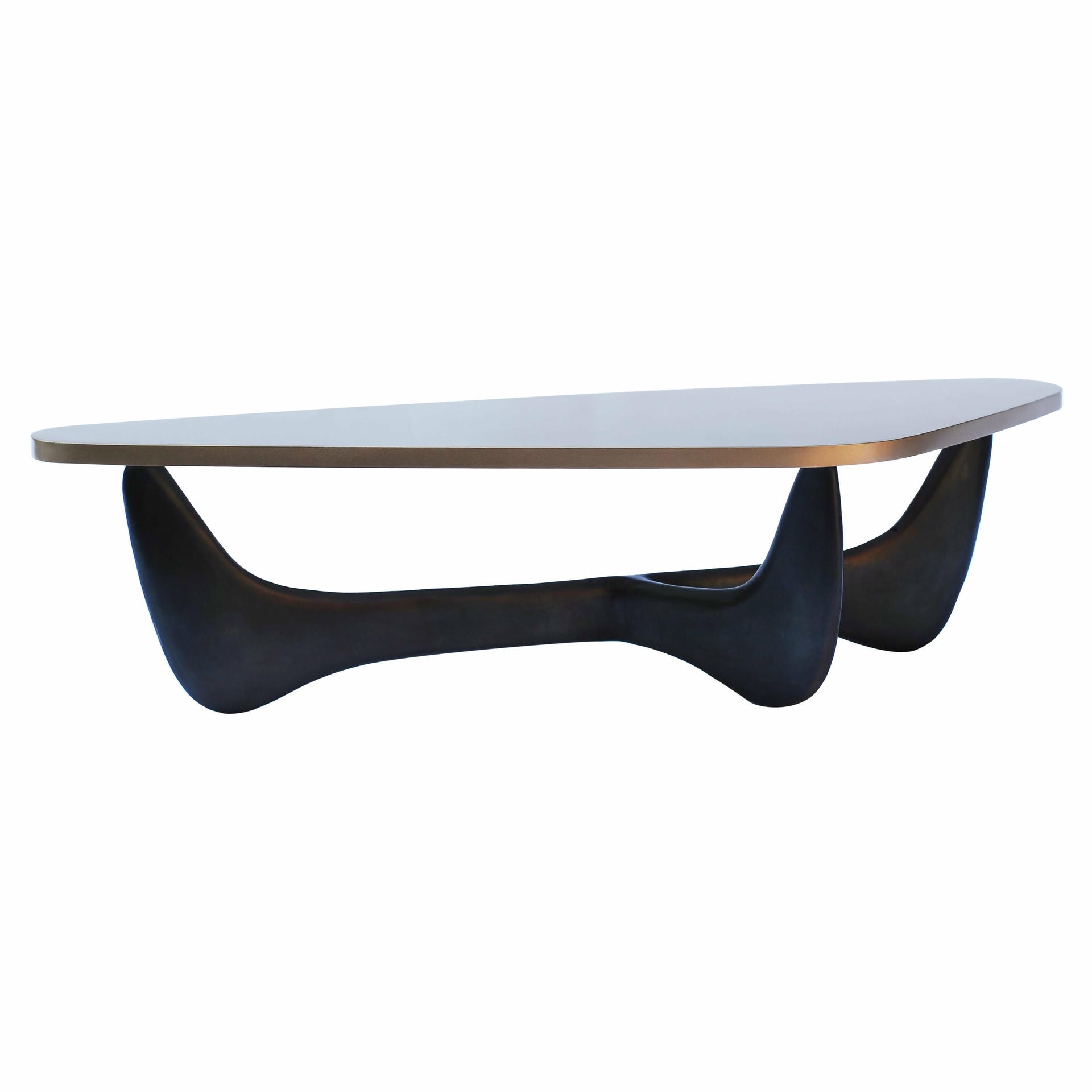 Sandy Brass Coffee Table Signed by Stefan Leo 1